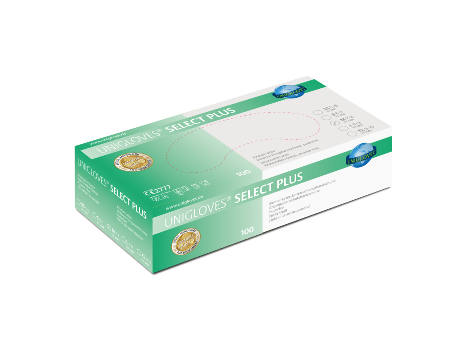 <p><strong>100 Stück pro Box, puderfrei</strong><br />Unigloves Select Plus – Latexhandschuhe mit verbesserter Passform und Tragekomfort für den täglichen Einsatz in der Praxis.</p>